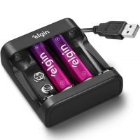 Carregador De Pilhas Bivolt Para 4 Pilhas AA /AAA/9v Sem Pilhas, Elgin, 46RSCUSB0000 na Amazon