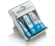 Carregador de Pilhas Multilaser + 2 Pilhas AA + 2 Pilhas AAA na Amazon
