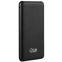 Carregador Portátil (Power Bank) I2GO 10000mAh 2 Saídas USB + 1 Saída/Entrada USB-C Preto na Amazon