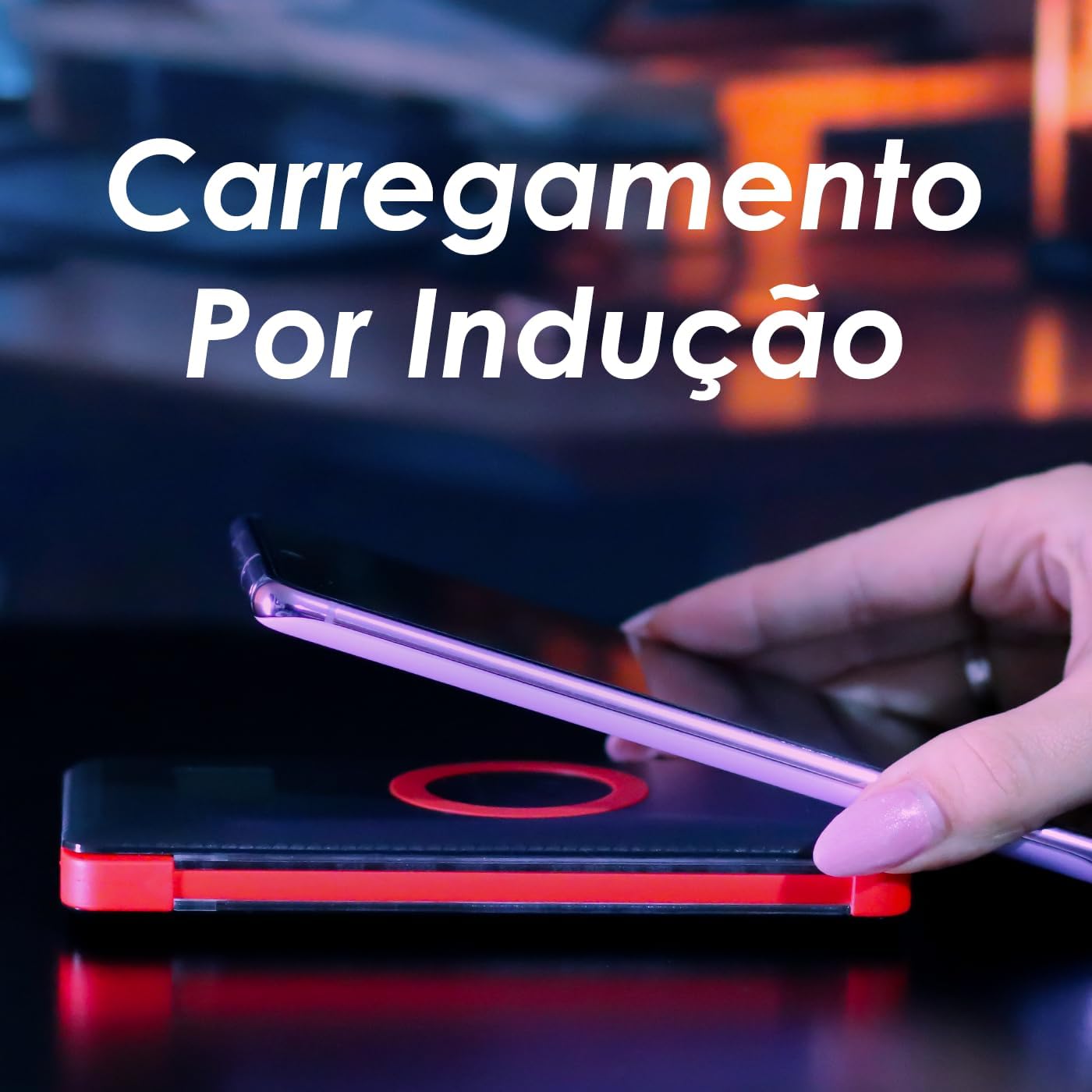 Carregador Portátil Power Bank Pineng 10.000mAh Carregamento Por Indução Carga Rápida Visor Led Digital Entrada Usb 3.0 Tipo C Com Fio Micro Usb e Adaptador Para IPhone (Preto) na Amazon