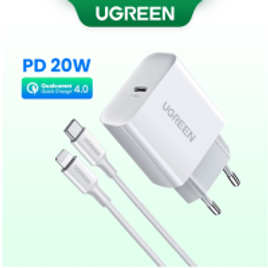 Carregador Tipo C PD 20W Compatível Com iPhone - UGREEN na Shopee