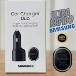 CARREGADOR VEICULAR 2 SAÍDAS USB-C/USB-A ULTRA RAPIDO PRETO 40W SAMSUNG SEM CABO na Amazon