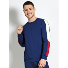 Casaco com Recorte Marinho Masculino - Moda Pop na Posthaus
