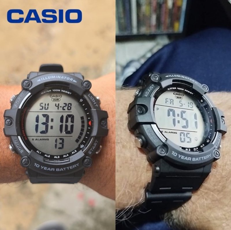 Casio Relógio digital de aço inoxidável 17 na Amazon