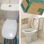 Celite 1647230010300 – Kit Bacia com Caixa, Assento Polipropileno e Complementos de Instalação Like, 36 x 61 x 74 cm, Branco na Amazon