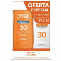 Cenoura E Bronze Kit Protetor Solar Corpo FPS 30 200ml + Facial FPS 30 50g na Amazon