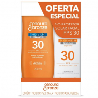 Cenoura E Bronze Kit Protetor Solar Corpo FPS 30 200ml + Facial FPS 30 50g na Amazon