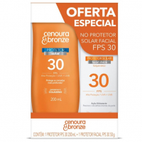 Cenoura E Bronze Kit Protetor Solar Corpo FPS 30 200ml + Facial FPS 30 50g na Amazon