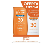 Cenoura e Bronze Kit Protetor Solar Corpo FPS 30 200ml + Facial FPS 30 50g, na Amazon