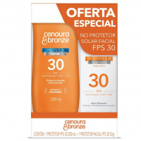Cenoura E Bronze Kit Protetor Solar Corpo FPS 30 200ml + Facial FPS 30 na Amazon