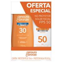 Cenoura & Bronze Protetor Solar Corpo Fps 30 110Ml + Facial Fps 50 50G na Amazon