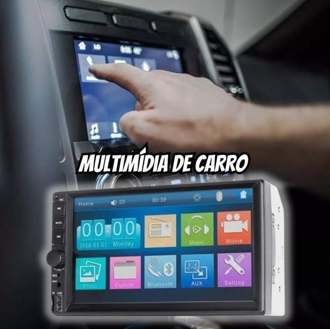 Central Multimídia Evolve Multi Tela 7pol. com Espelhamento iOS Android – GP348 na Magazine Luiza