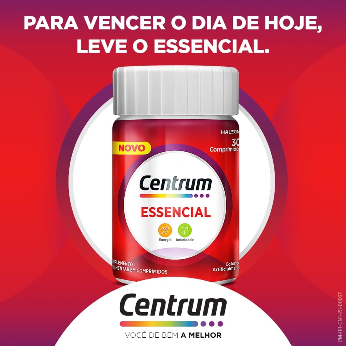 Centrum Essencial, Multivitamínico Adulto, Suplemento Vitamínico com Vitaminas B1, B2, B5, B6, Vitamina D, e Vitamina C, 30 Comprimidos na Amazon