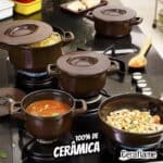 Ceraflame Conjunto Panelas de Cerâmica Duo+ Smart 5 Peças Chocolate na Amazon Ceraflame Conjunto Panelas de Cerâmica Duo+ Smart 5 Peças Chocolate na Amazon