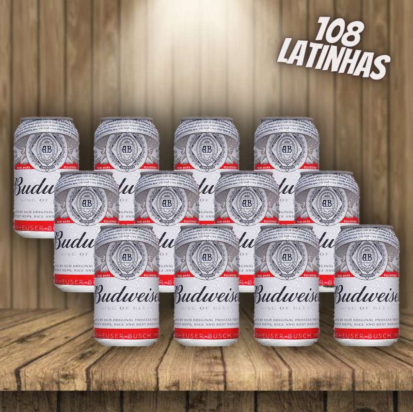 Cerveja Budweiser Lata 350 ml 108 Unidades na Carrefour