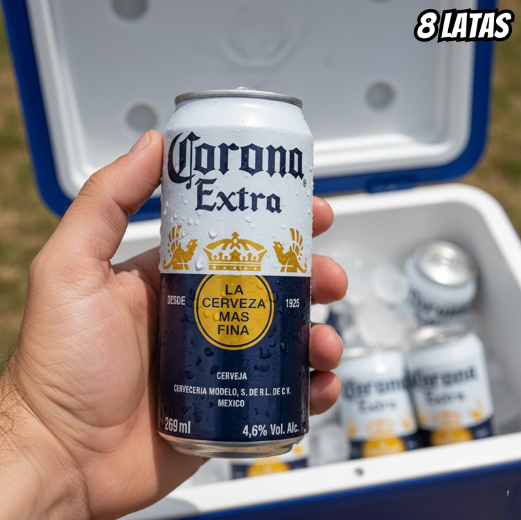 Cerveja Corona Extra Lata 269ml – Pack com 8 unidades na Amazon