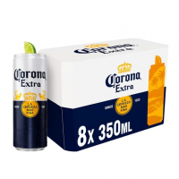 Cerveja Corona Extra Lata 350ml - Pack Com 8 Unidades na Amazon