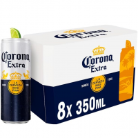 Cerveja Corona Extra Lata 350ml - Pack Com 8 Unidades na Amazon