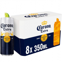 Cerveja Corona Extra Lata 350ml - Pack Com 8 Unidades na Amazon