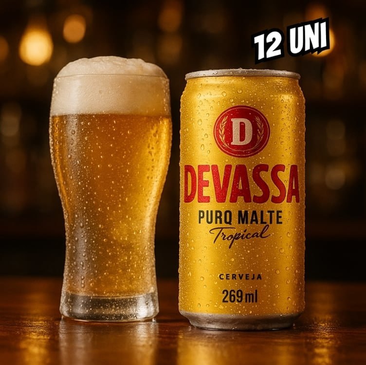 Cerveja Devassa Puro Malte, Pack 12 Latas de 269ml na Amazon