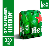 Cerveja Heineken Long Neck 330ml – 6 Unidades na Casas Bahia