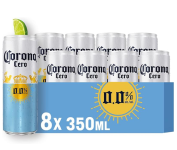 Cerveja sem álcool Corona Cero Sunbrew Lata 350ml – Pack com 8 unidades na Amazon