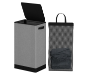 Cesto de Roupa Suja com Tampa, 100 Litros, Cesto de Roupa Suja Grande com Saco Removível com Alça na Amazon