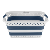 Cesto Para Roupas Dobrável Electrolux 40 Litros Branco E Azul na Electrolux