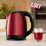 Chaleira elétrica Inox Elgin em Inox Sem fio 1,8 Litros Vermelha 127V na Amazon