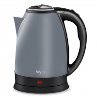 Chaleira Elétrica Inox Elgin - Jarra Sem Fio 2 Litros Desligamento Automático Cinza Lunar 220V na Amazon