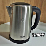 Chaleira Elétrica Oster Inox,1,7L, 110V, Inox, 1200W, OCEL550 na Amazon