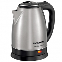 Chaleira Elétrica Pratic, Mondial, Preto/Inox, 1200W, 220V - CE-06 na Amazon