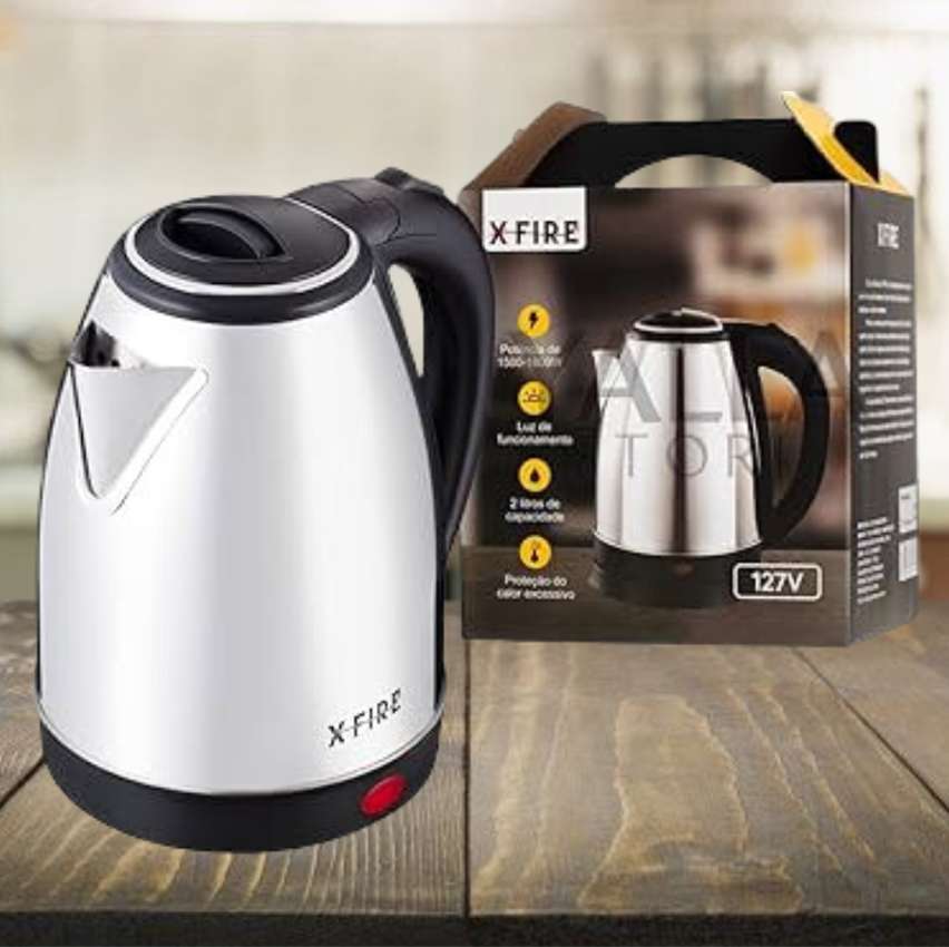 Chaleira Elétrica Xfire 127V 2 Litros Jarra Aço Inoxidável na Amazon