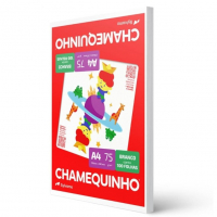 Chamequinho Papel A4, 75 G, 100 Folhas, Branco Sulfite na Amazon