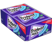Chiclete Trident Max Menta Blueberry Sem Açúcar – Caixa com 14 unid. de 16,5g na Amazon