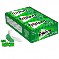 Chiclete Trident Menta Sem Açúcar - Caixa Com 21 Unid. De 8g na Amazon