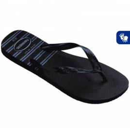 Chinelo Havaianas Top Basic Preto Preto Azul na Casas Bahia