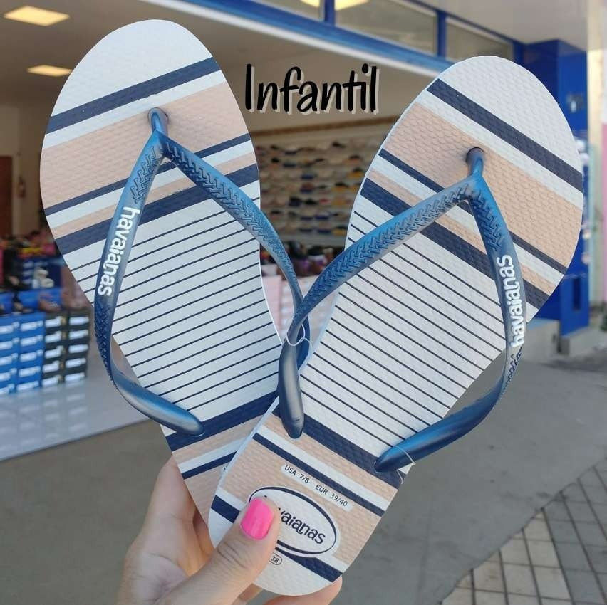 Chinelo Slim Nautical, Havaianas, Meninas na Amazon