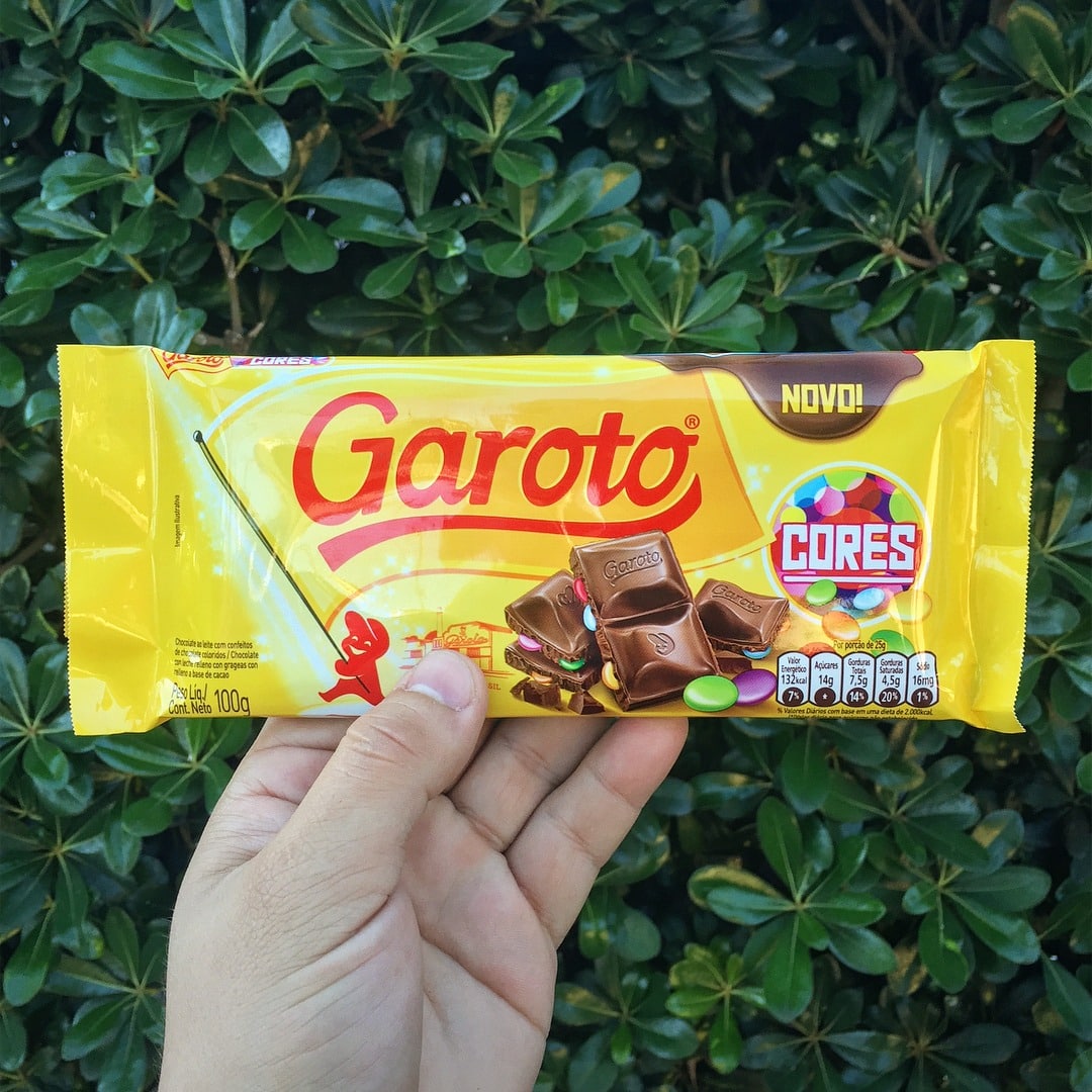 Chocolate Cores Ao Leite Garoto 80g na Americanas