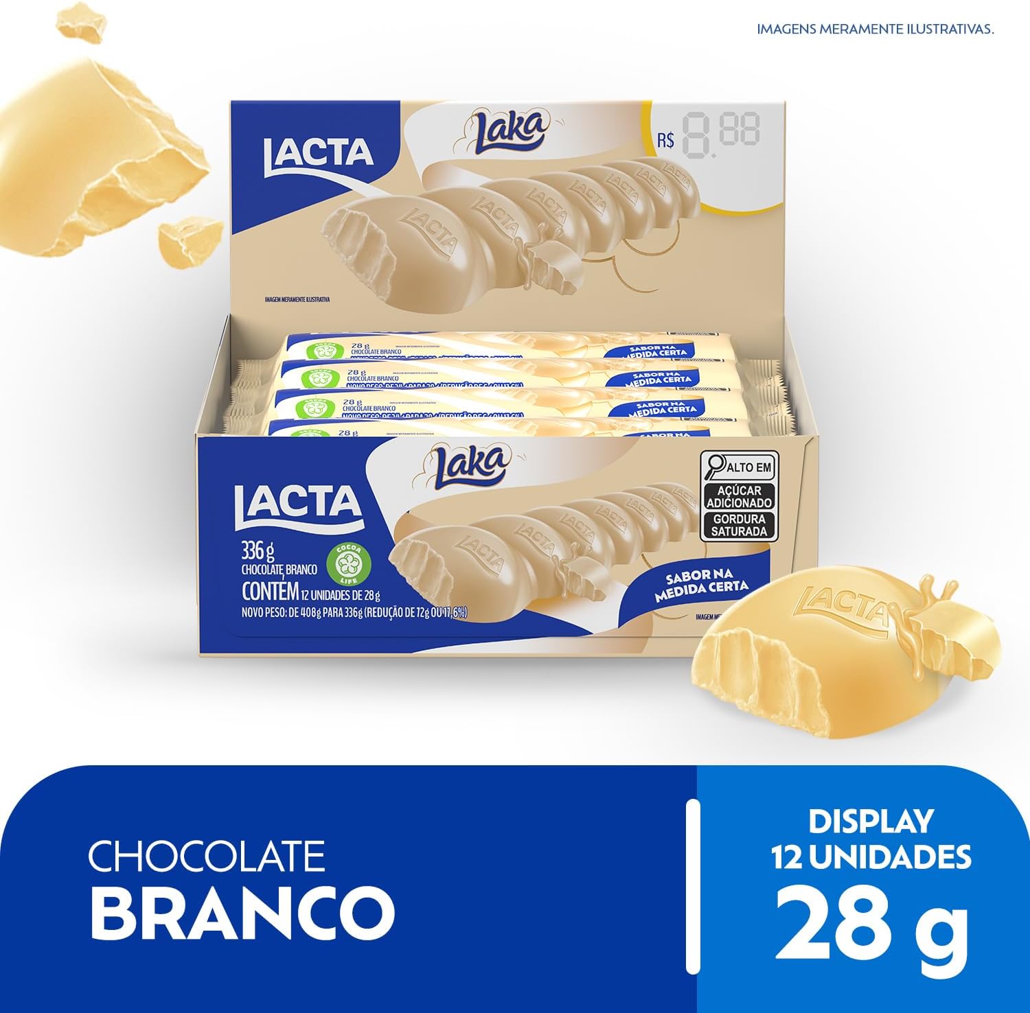 Chocolate Lacta Laka Com 12 Unidades De 28g na Amazon