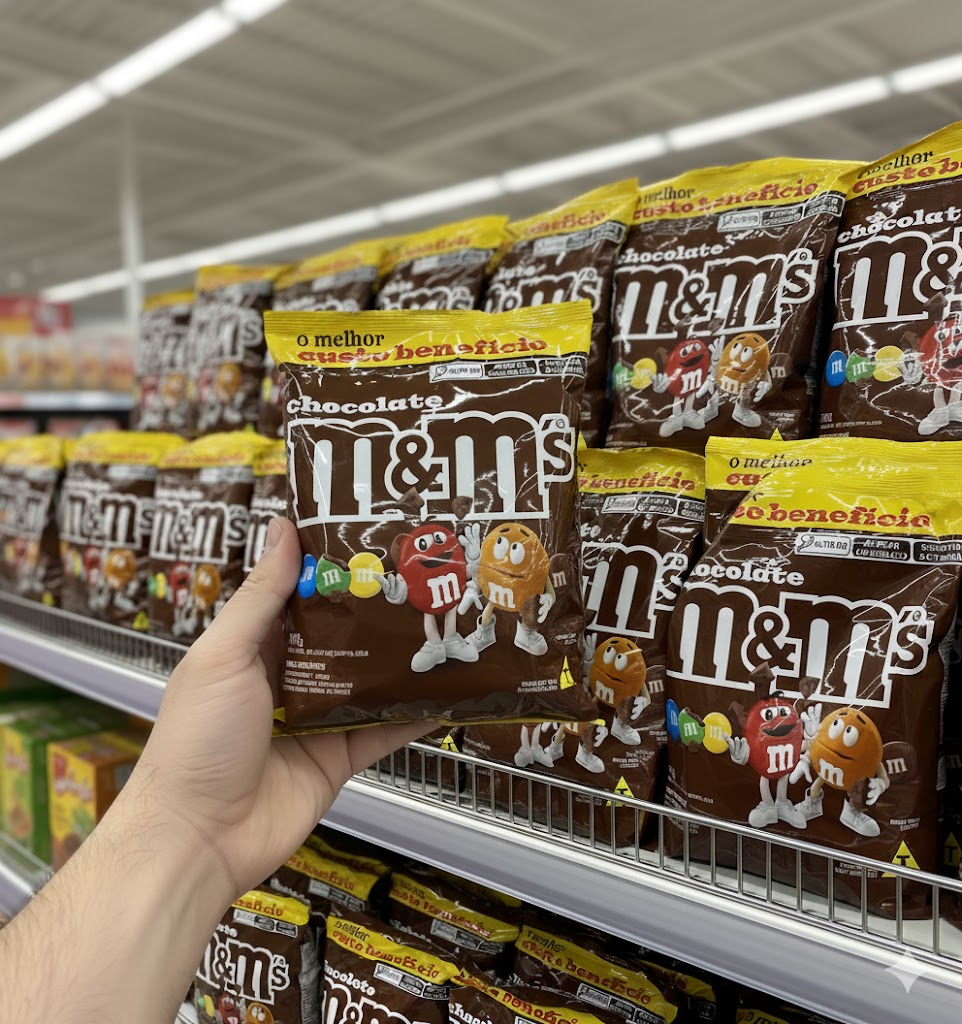 Chocolate M&M’S Ao Leite 850g na Amazon