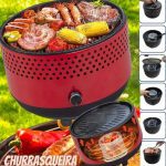 Churrasqueira a Carvão Portátil com Ventilador – Nell GB-PC1 PR com Assadeira na Magazine Luiza
