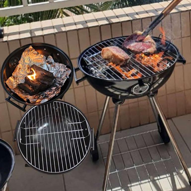 Churrasqueira Esmaltada a Bafo Guarapari, Mor, 46 cm na Amazon