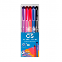 CIS Caneta Esferográfica Ultra Bold Ponta 1.0 Mm, Estojo Com 5 Unidades na Amazon