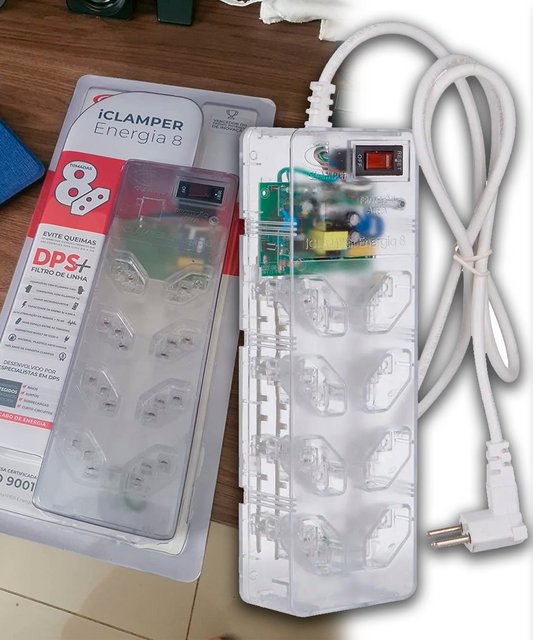 Clamper Energia 8 Transparente LCF na Amazon