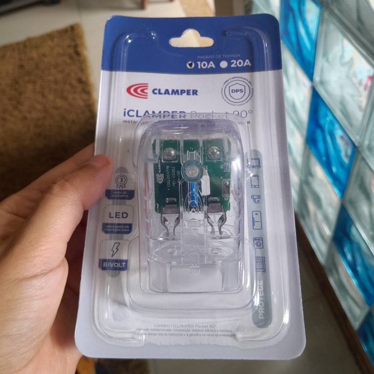 Clamper iCLAMPER Pocket Fit 2P 10A, Transparente na Amazon