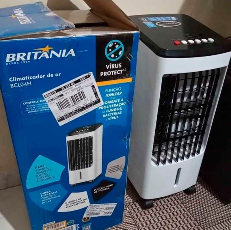 Climatizador Britânia BCL04FI Climatiza, Ioniza, Ventila, Umidifica e Purifica – 3 Velocidades na Casas Bahia