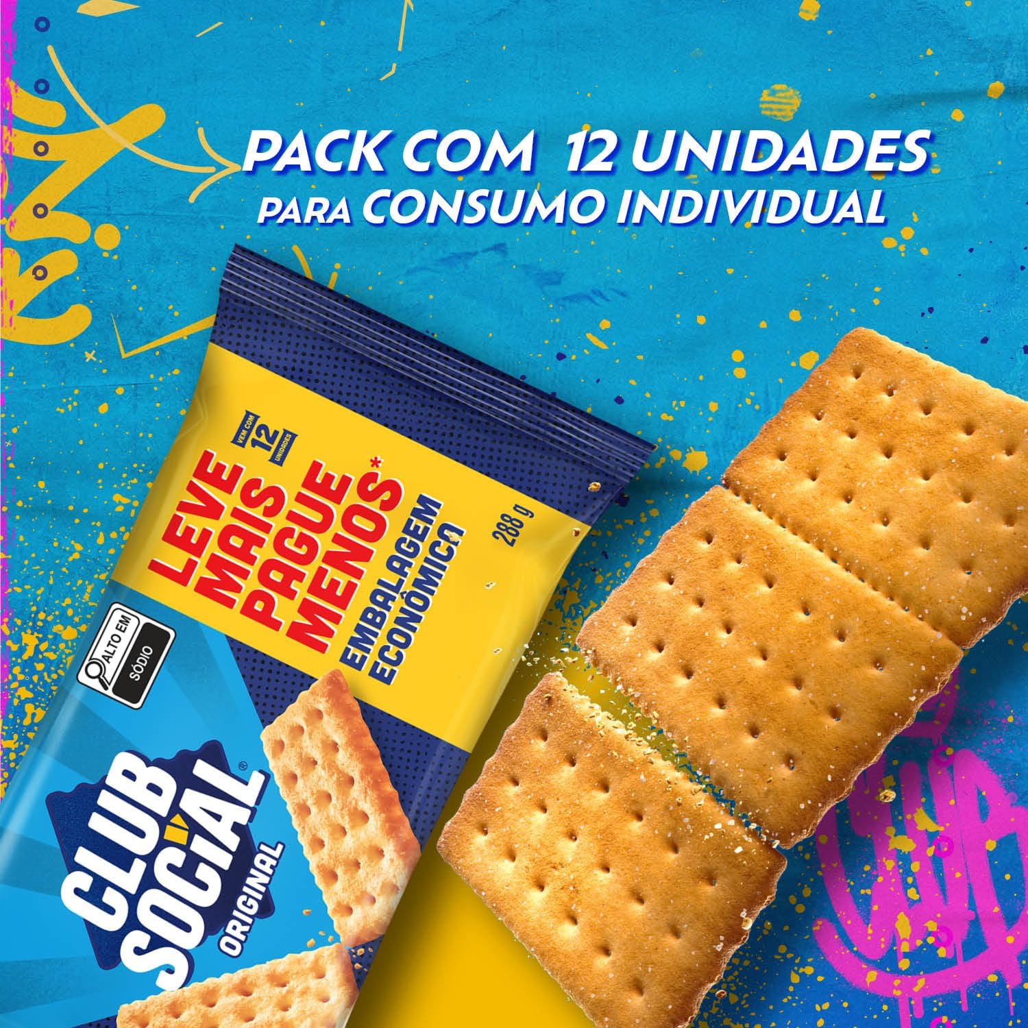 Club Social original – Biscoito regular, embalagem econômica, 288g na Amazon