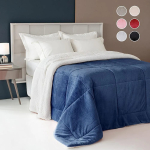 Coberdrom Sherpa Edredom Dupla Face Cobertor Manta Felpuda Liso Cama Casal Queen Azul Marinho na Amazon