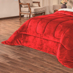 Coberdrom Sherpa Edredom Dupla Face Cobertor Manta Felpuda Liso Cama Casal Queen Vermelho na Amazon